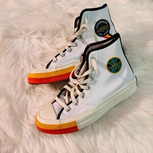 Converse hitop Roswell Rayguns white leather vibrant sneakers shoes